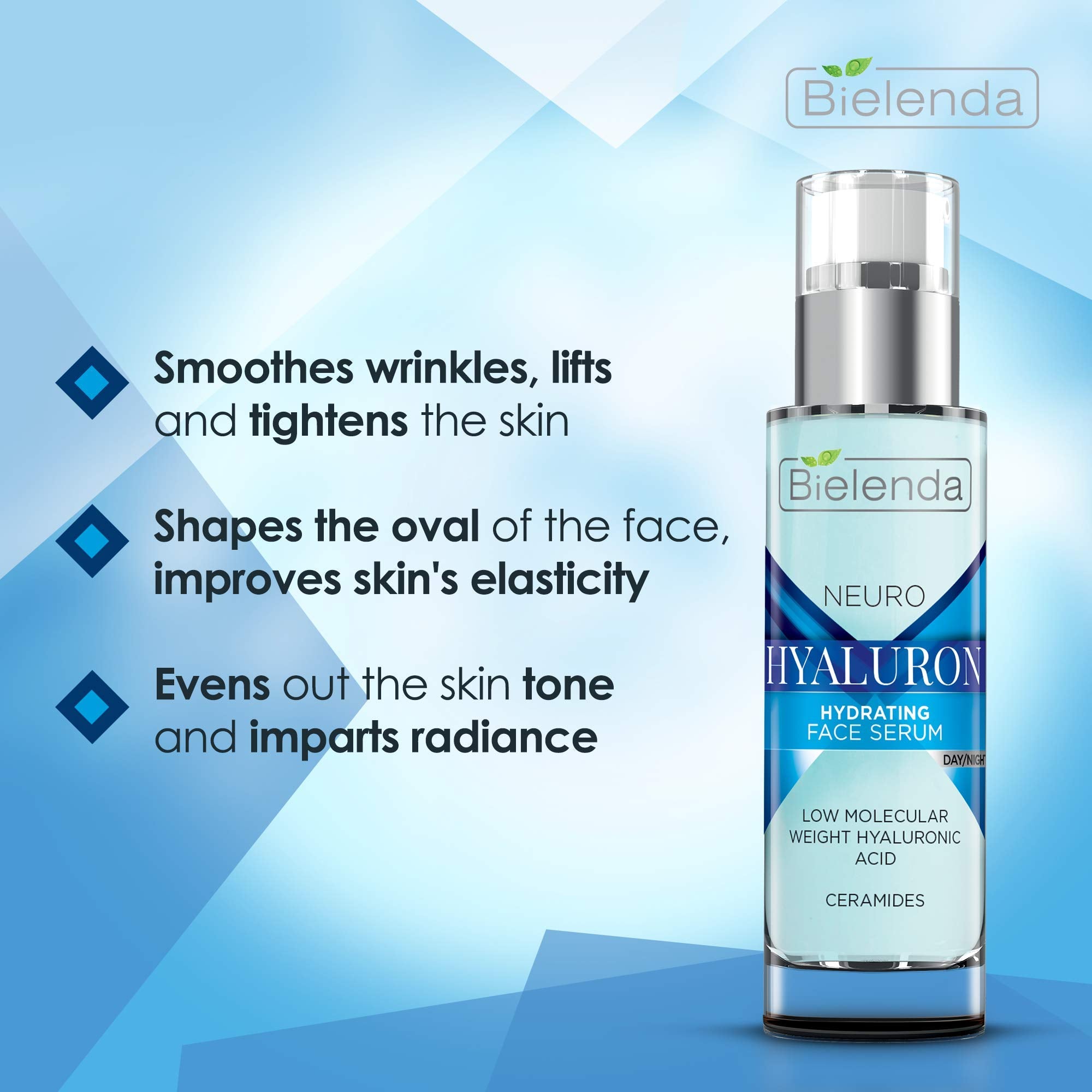 Bielenda Neuro Hialuron serum dropper enables precise hydration
