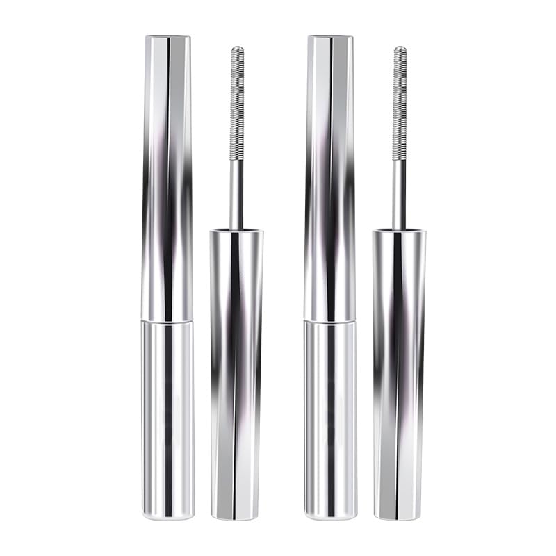 Biewals Iron Wand Mascara curved brush lifts and defines lashes.