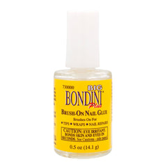 Big Bondini Brush-On Nail Glue precision brush enables controlled tip and wrap application.