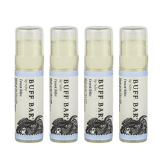 Big Crazy Buffalo Buff Bar Frost Bite 4-pack front view highlights peppermint freshness and lip conditioning.