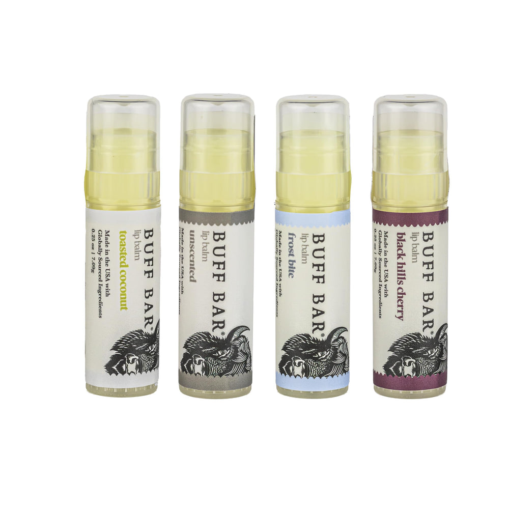 Big Crazy Buffalo Buff Bar Frost Bite lip balm for quick, refreshing hydration.