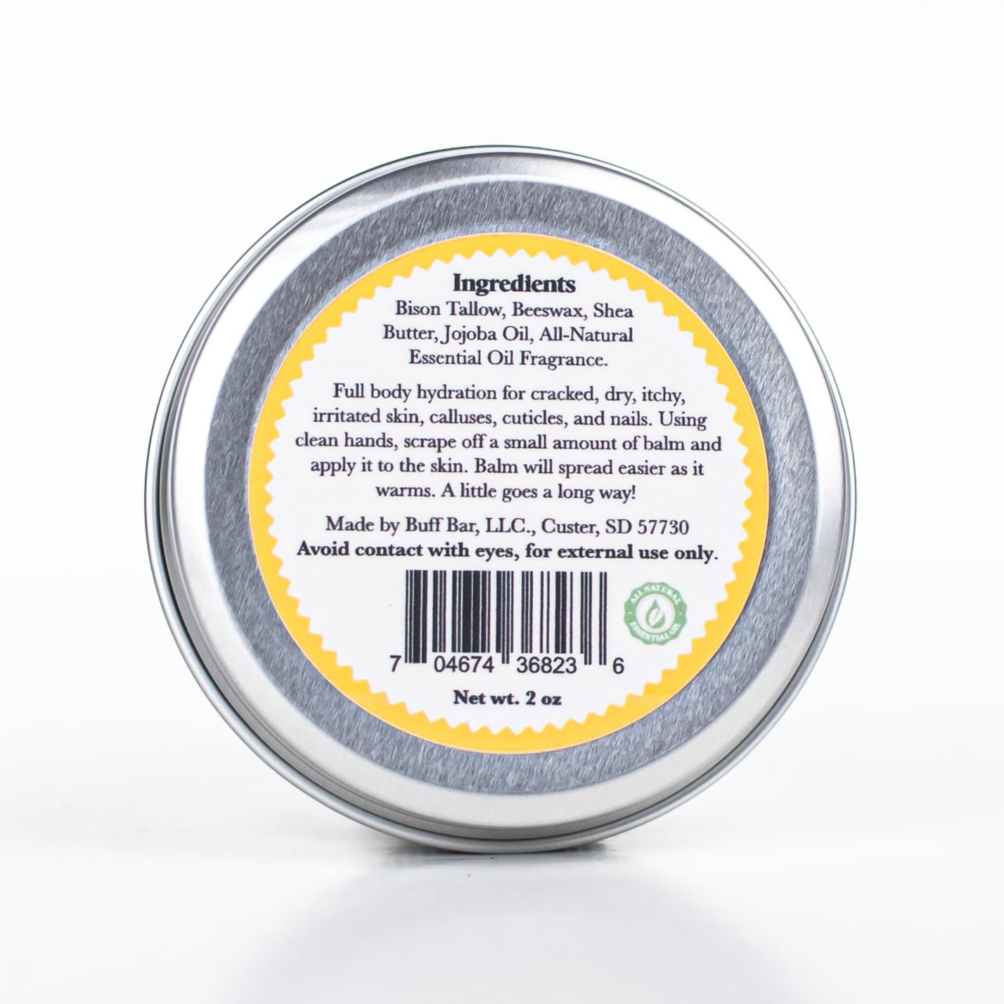 Buff Bar Lemon Drop texture shows dense, non-greasy moisture for daily skin care.