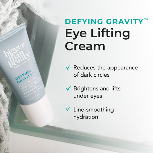 Applying Defying Gravity around the under-eye area for a refreshed look.