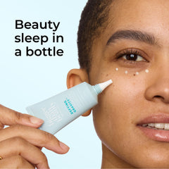 Close-up of Defying Gravity eye lifting cream texture showing a silky finish.