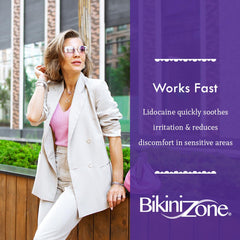 Bikini Zone application leads to smooth, non-greasy skin.