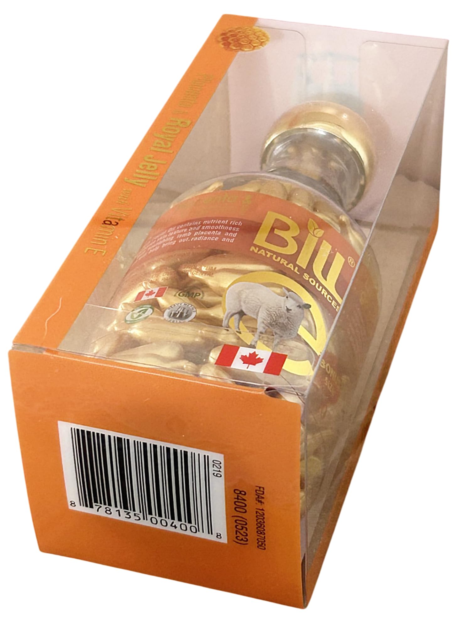 Bill Natural Sources Vitamin E-infused oil close-up, promoting moisturized skin.