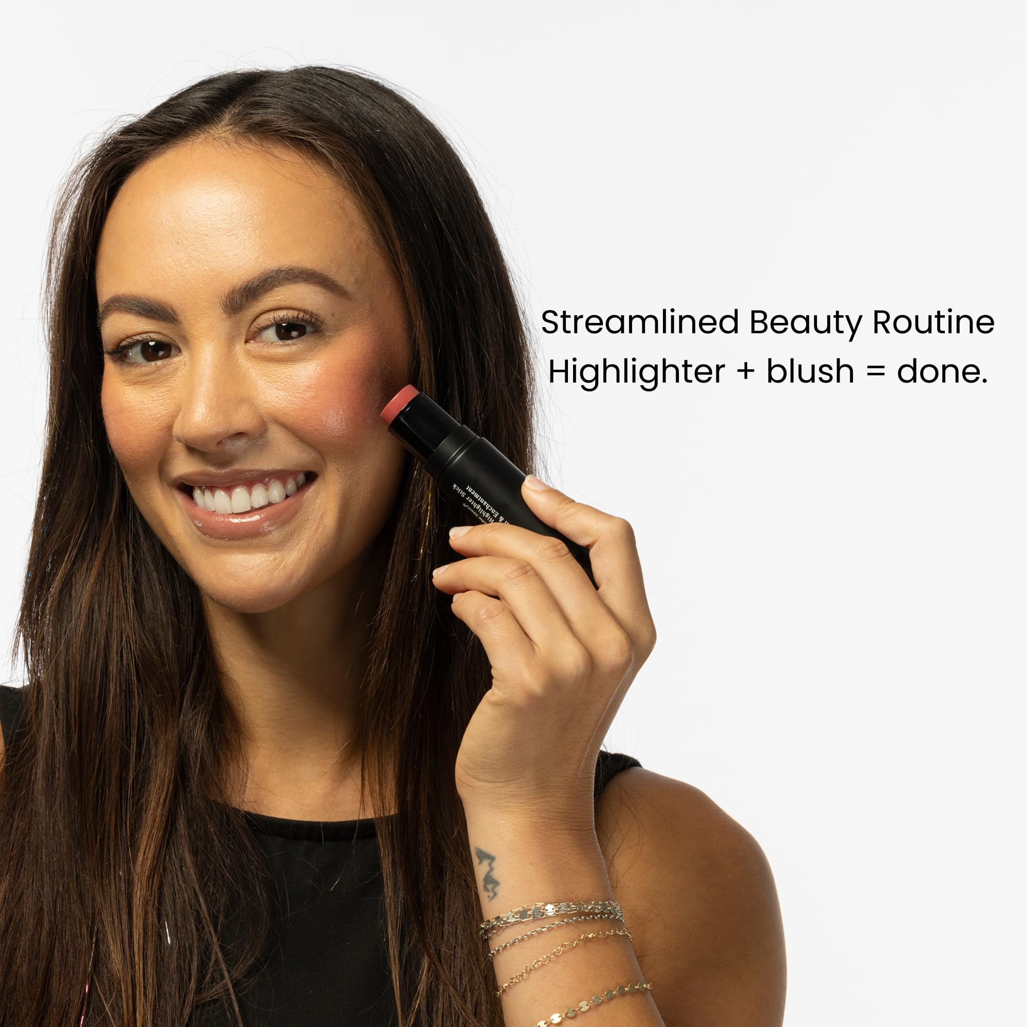 Billion Dollar Brows highlighter glow on cheekbone for a luminous lift.