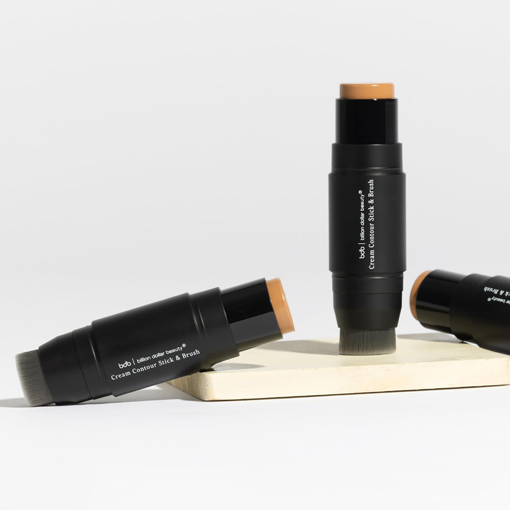 Billion Dollar Brows Lip & Cheek Stick blending on skin for cohesive look.