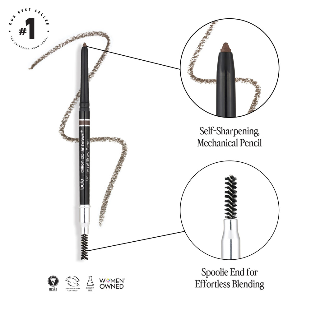 Billion Dollar Brows universal shade adapts to many hair colors.