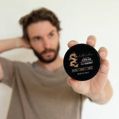 Demonstration applying to damp hair for immediate styling results.