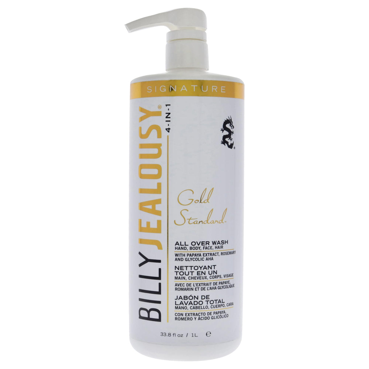 Billy Jealousy Gold Standard allover wash bottle for head-to-toe cleansing