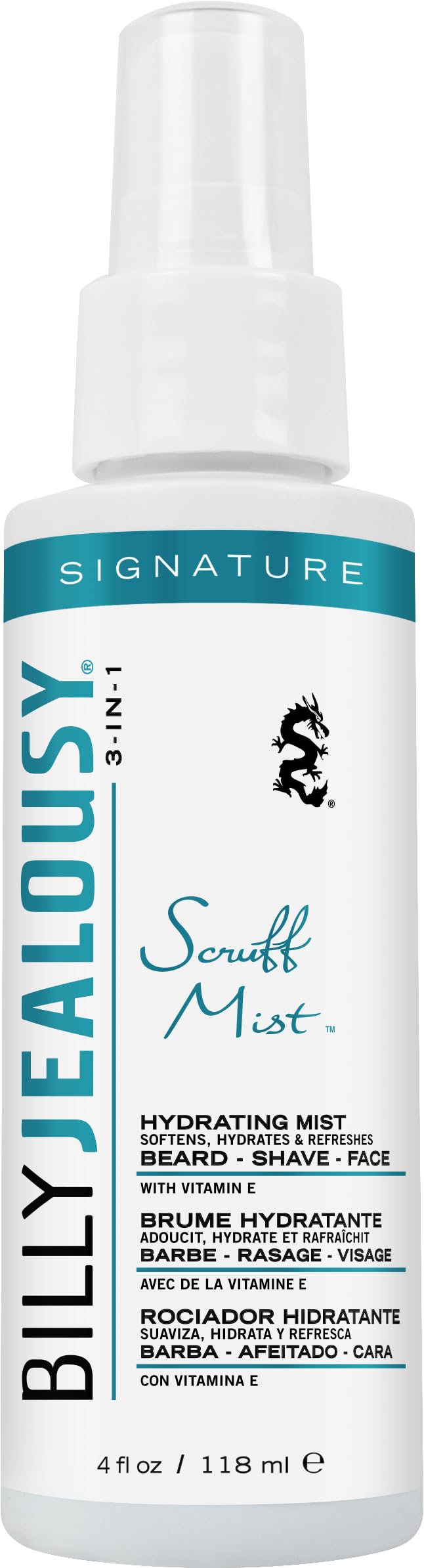 Billy Jealousy Signature Scruff Mist bottle ready to hydrate beard and skin