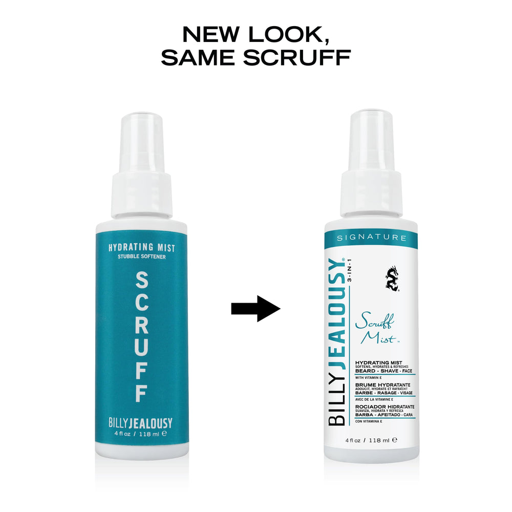 Billy Jealousy Scruff Mist spray action refreshing stubble and skin