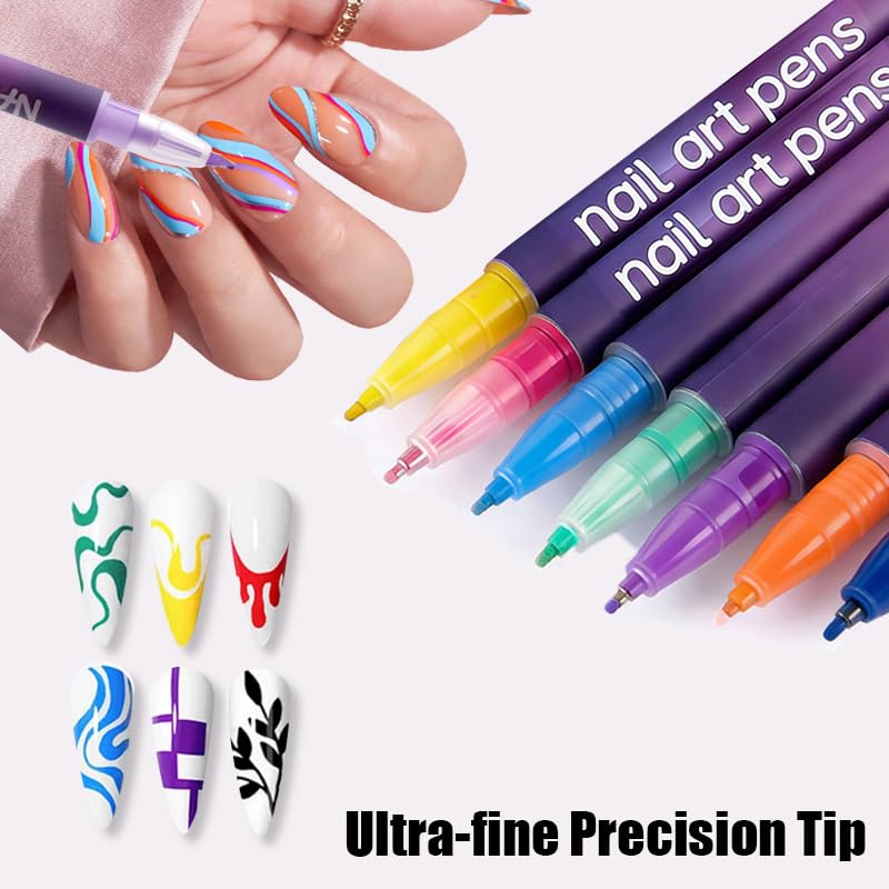 Bimiubimiu multicolor set enables diverse nail art techniques.