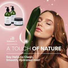 Bio Botanic Oil Magic Conditioner bottle showcased for frizz reduction between washes.