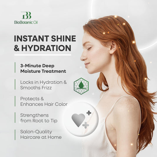 Bio Botanic Oil Magic Conditioner demonstrates creamy texture while applying nourishes color-treated strands