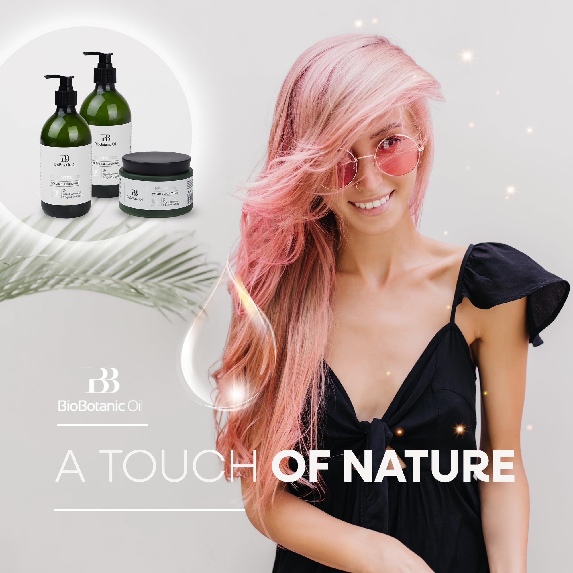 Bio Botanic Oil Magic Conditioner reveals soft shine after use and color vibrancy