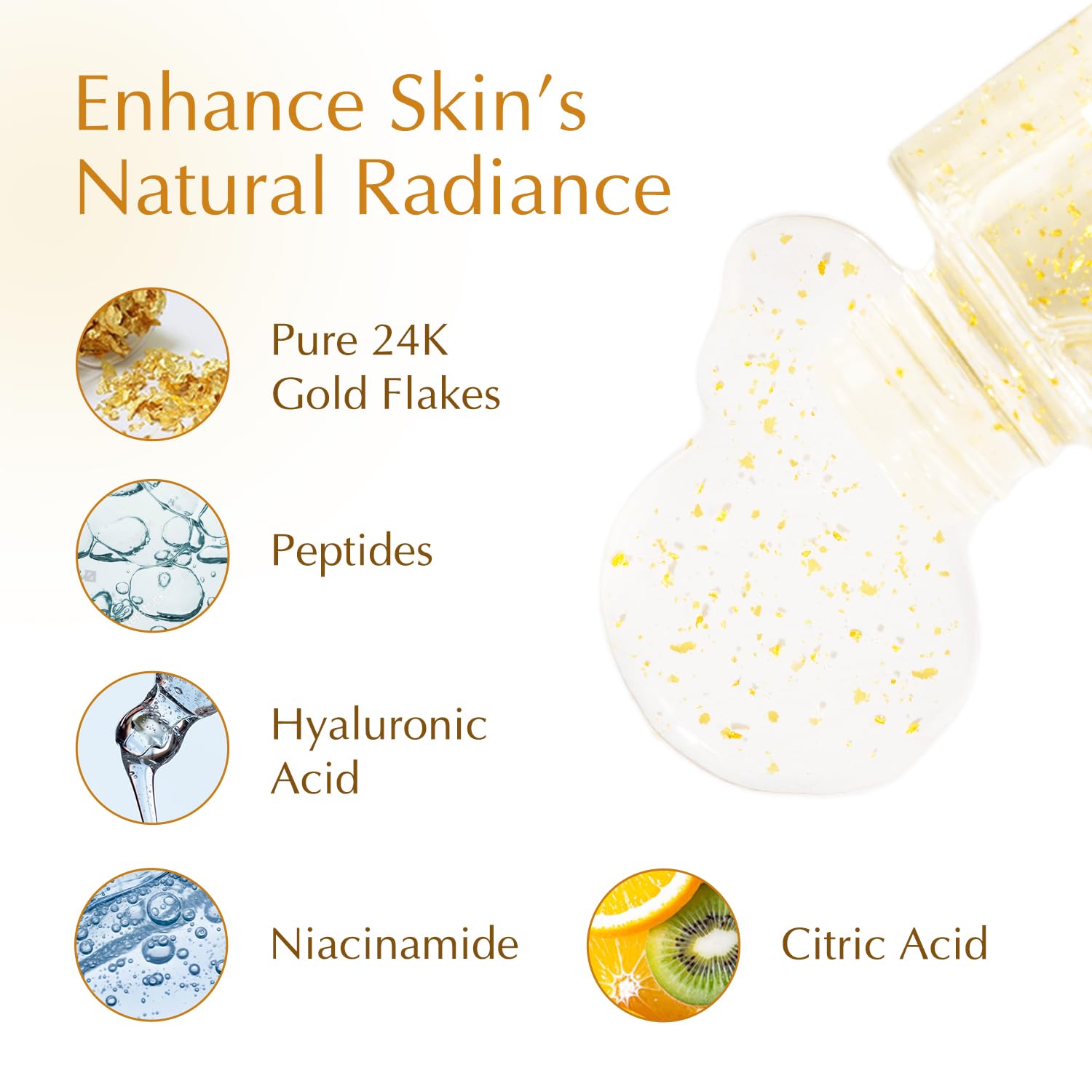 Glow-ready complexion after Bio Essence Bio-Gold Water application