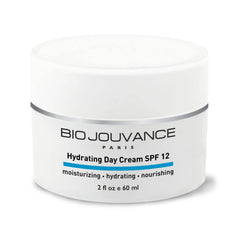 BIO JOUVANCE PARIS hydrating day cream jar close-up shows quick absorption and a lightweight satin finish