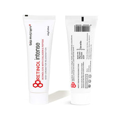 Bio Mystery collagen peptides night cream packaging on vanity.