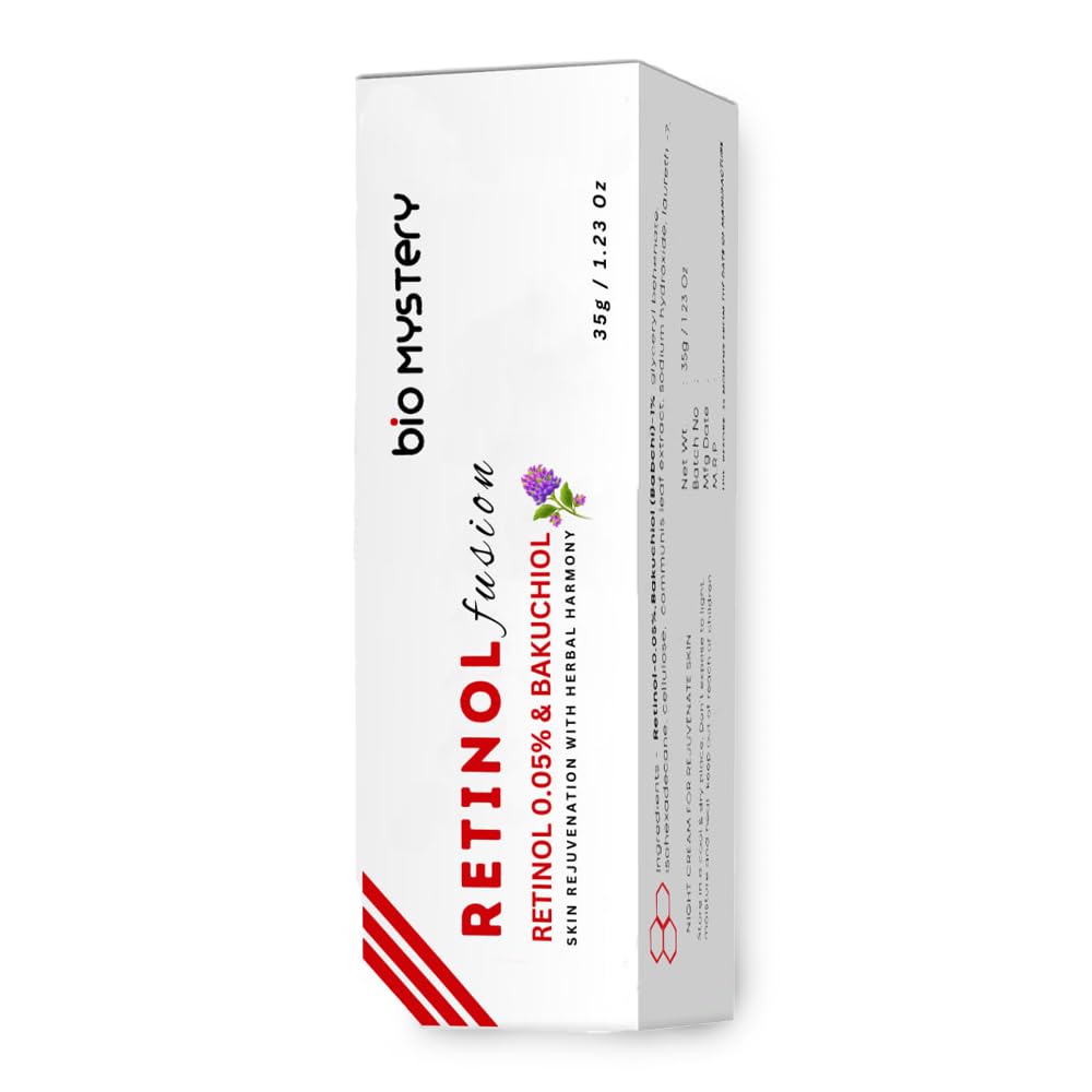 Bio Mystery Retinol Fusion Cream applied to the face delivering light hydration
