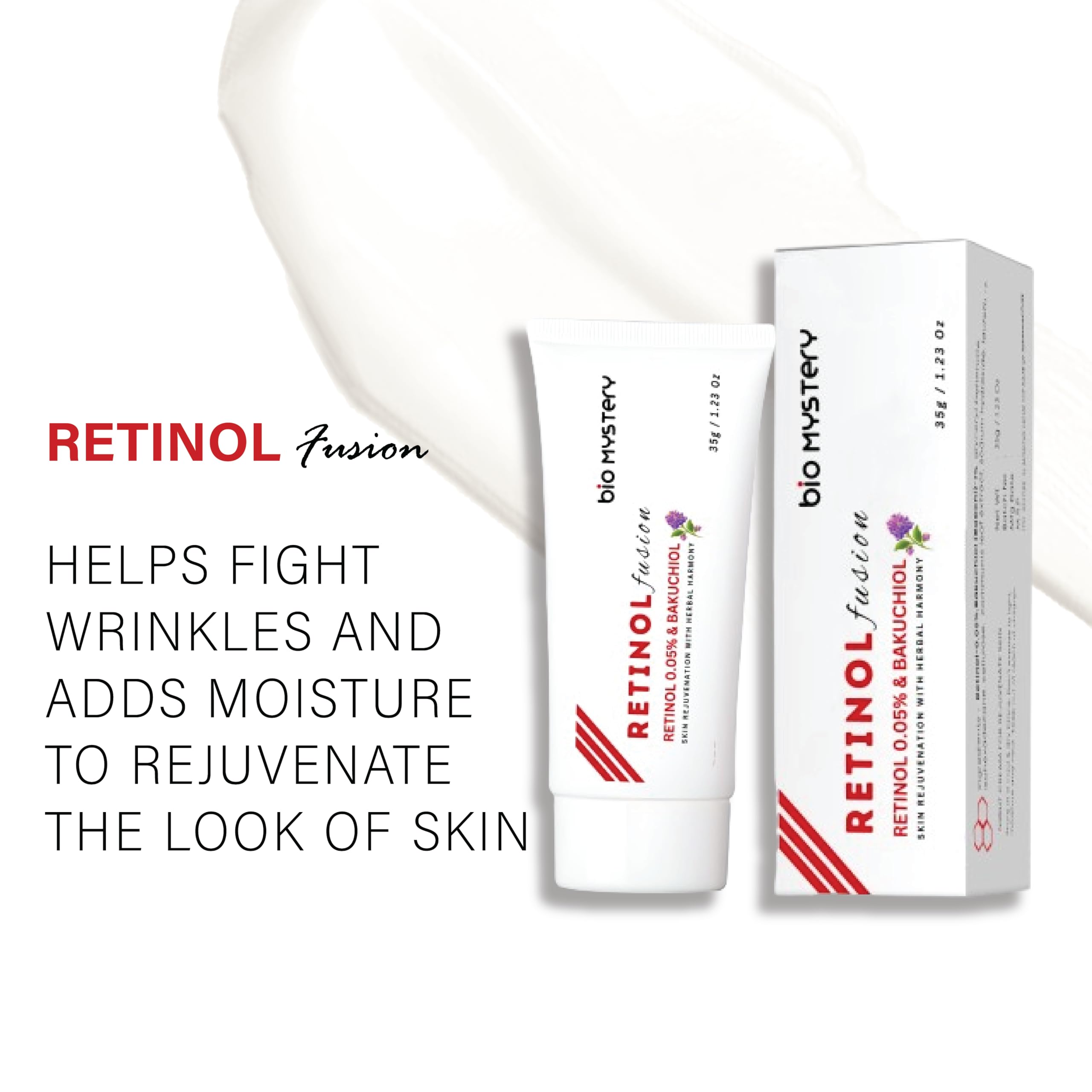 Bio Mystery Retinol Fusion Cream in use during evening routine