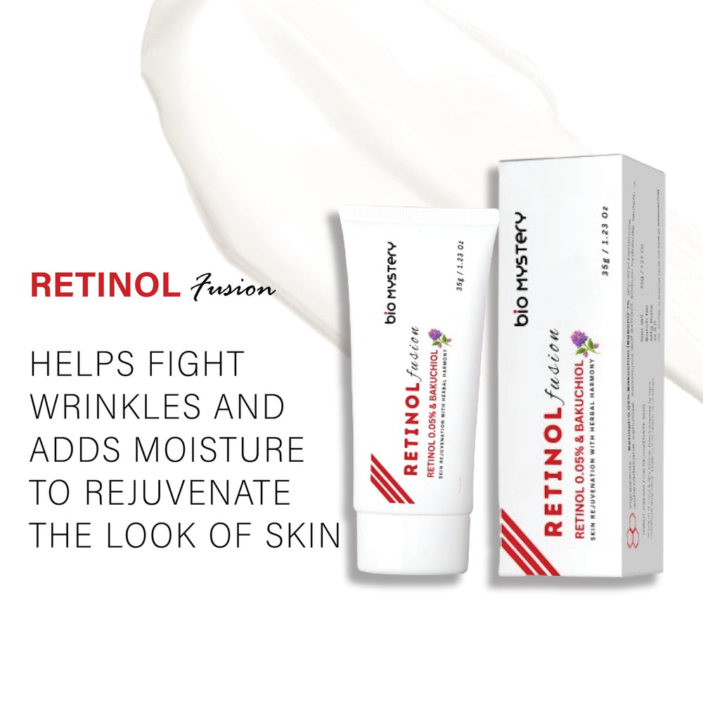 Bio Mystery Retinol Fusion Cream in use during evening routine