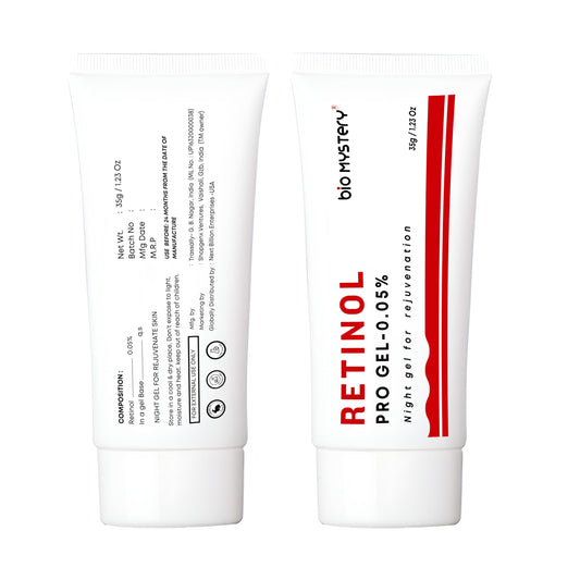 Bio Mystery Retinol Pro Gel application image showing smooth skin after use.