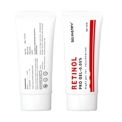Bio Mystery Retinol Pro Gel application image showing smooth skin after use.