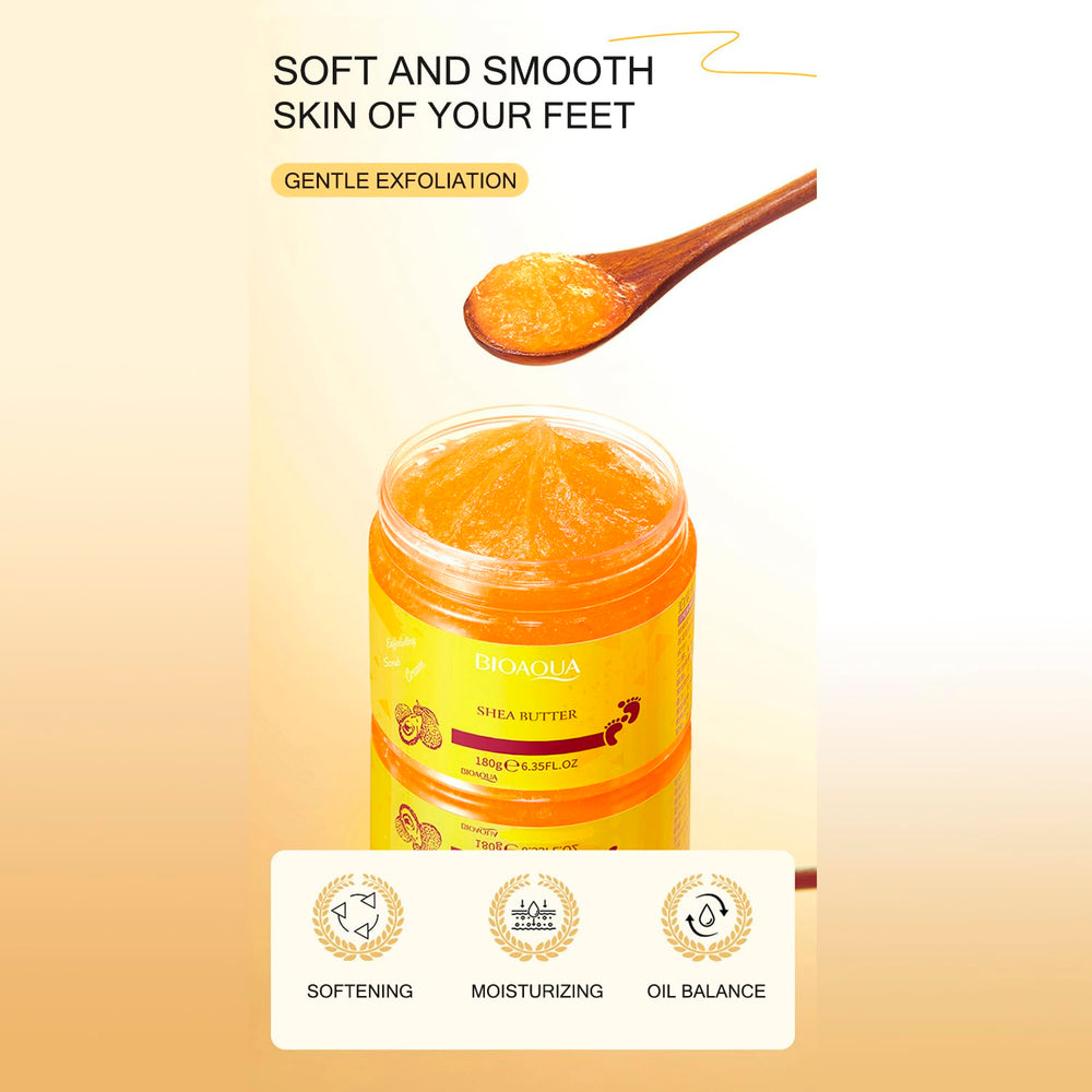 BIOAQUA foot care routine image highlighting steps and usage
