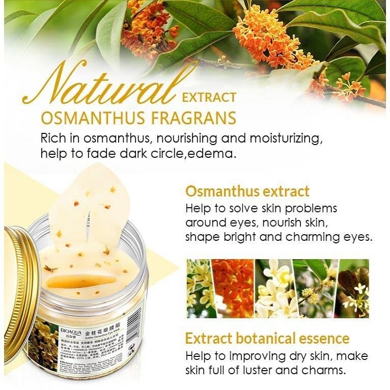 BIOAQUA under-eye patches with lemon Osmanthus for hydrating, refreshing feel