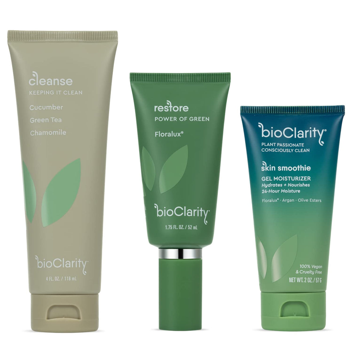 BioClarity 3 Step Cleanse bottle shows a gentle purifying face wash.