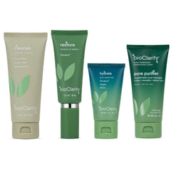BioClarity Cleanse bottle pour — gentle daily cleanse for normal and oily skin.