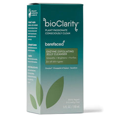 BioClarity Exfoliating Jelly Cleanser packaging highlights clean ingredients