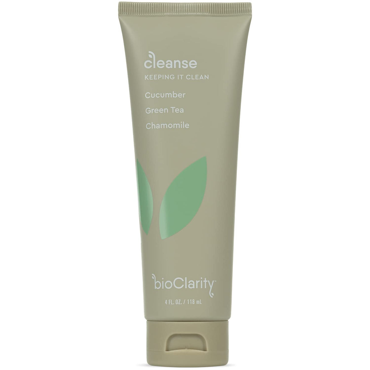 BioClarity face cleanser bottle for a gentle daily cleanse on sensitive skin.