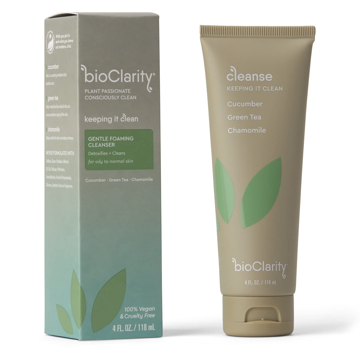 BioClarity Nope List emphasis communicates toxin-free and paraben-free commitments.
