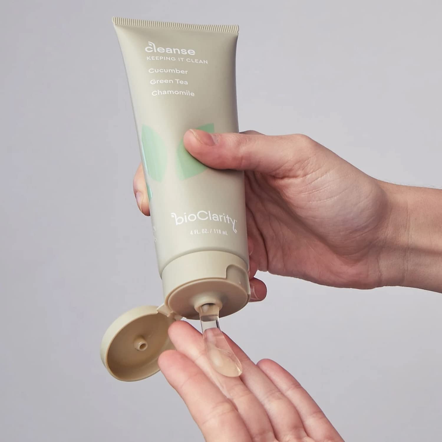 BioClarity packaging box highlighting vegan and cruelty-free skincare values.