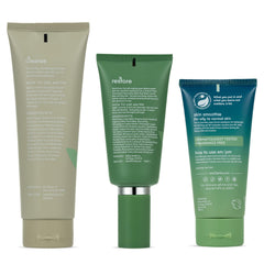 BioClarity flat lay three step system in minimal packaging.