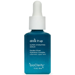BioClarity serum bottle showing lightweight hydration for all skin types.