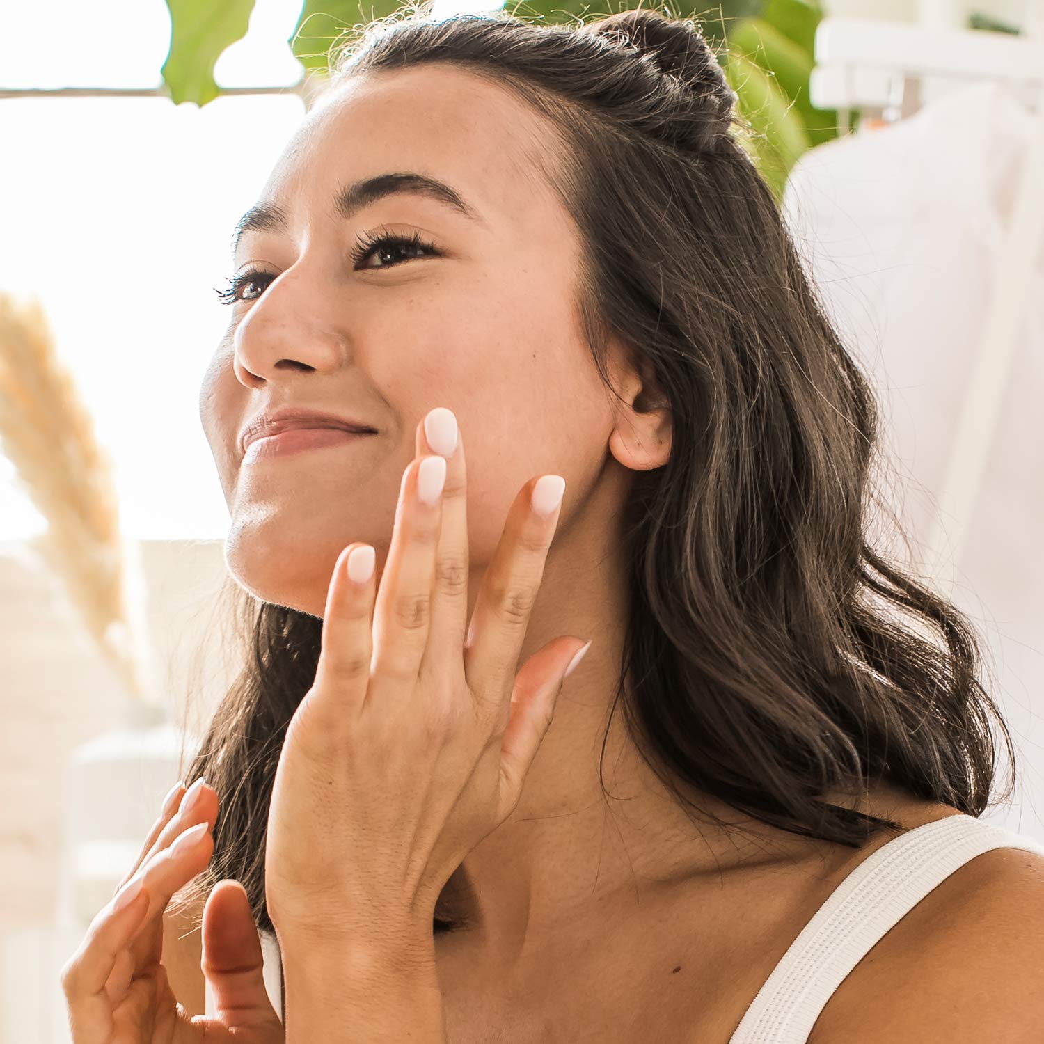 BioClarity serum texture close-up reveals silky, non-greasy feel ideal for makeup prep.
