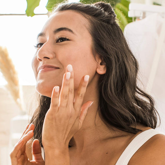 BioClarity serum texture close-up reveals silky, non-greasy feel ideal for makeup prep.