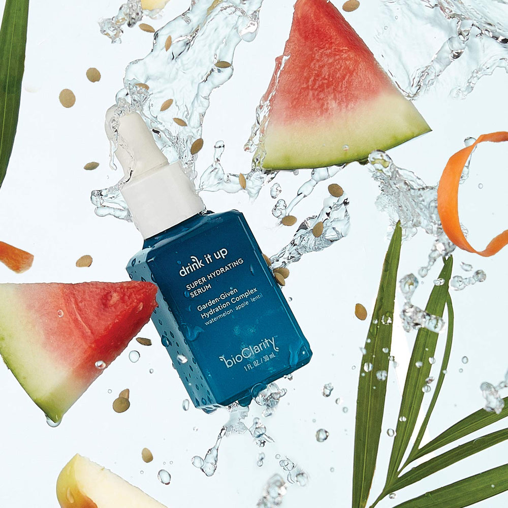 Vitamin E and watermelon extract suggest antioxidant moisture and refreshing comfort.