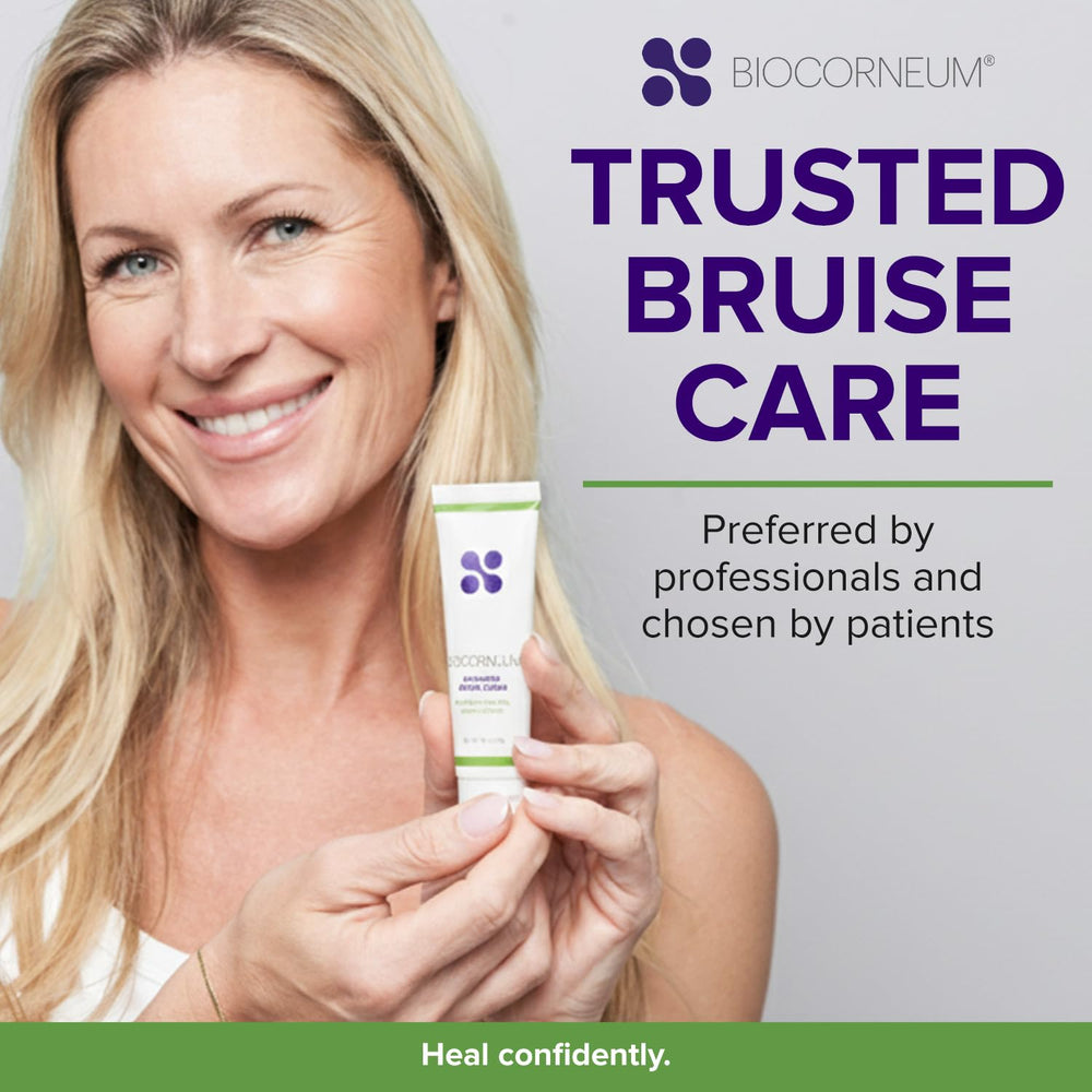 BIOCORNEUM Advanced Bruising Cream pairs easily with daily supplement for routine care.
