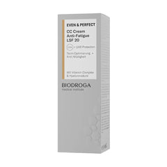 Biodroga CC Cream texture application demonstrates skin hydration and a natural, even finish.