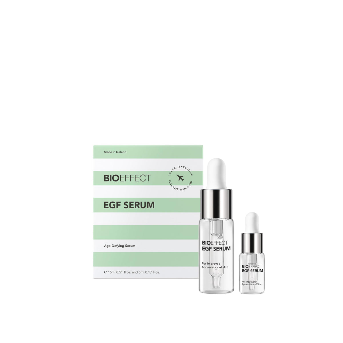 Bioeffect EGF Serum bottle closeup, ideal for daily anti-aging hydration.
