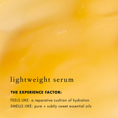 Bioelements Lip Clinic Hydrating Serum texture close-up highlights featherweight formula.