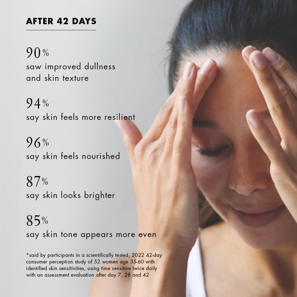 Bioelements Time Sensitive packaging front highlights vegan, clean formula.