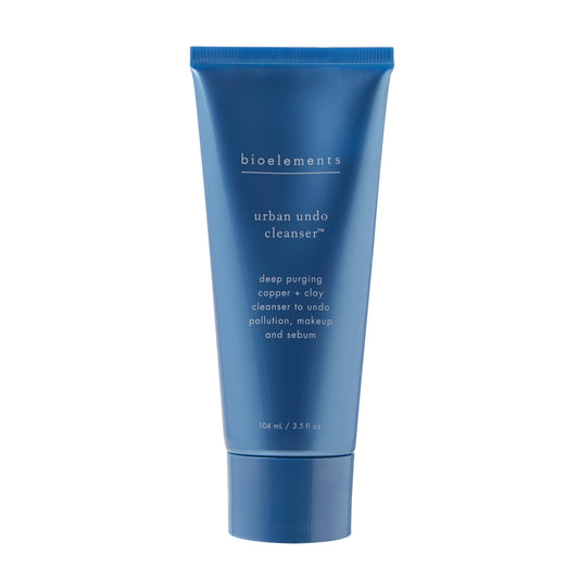 Bioelements Urban Undo Cleanser bottle pour for a quick, purifying cleanse against daily urban pollutants.