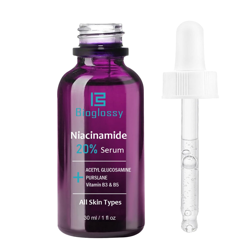 Bioglossy Niacinamide Serum glow on skin during daily use.