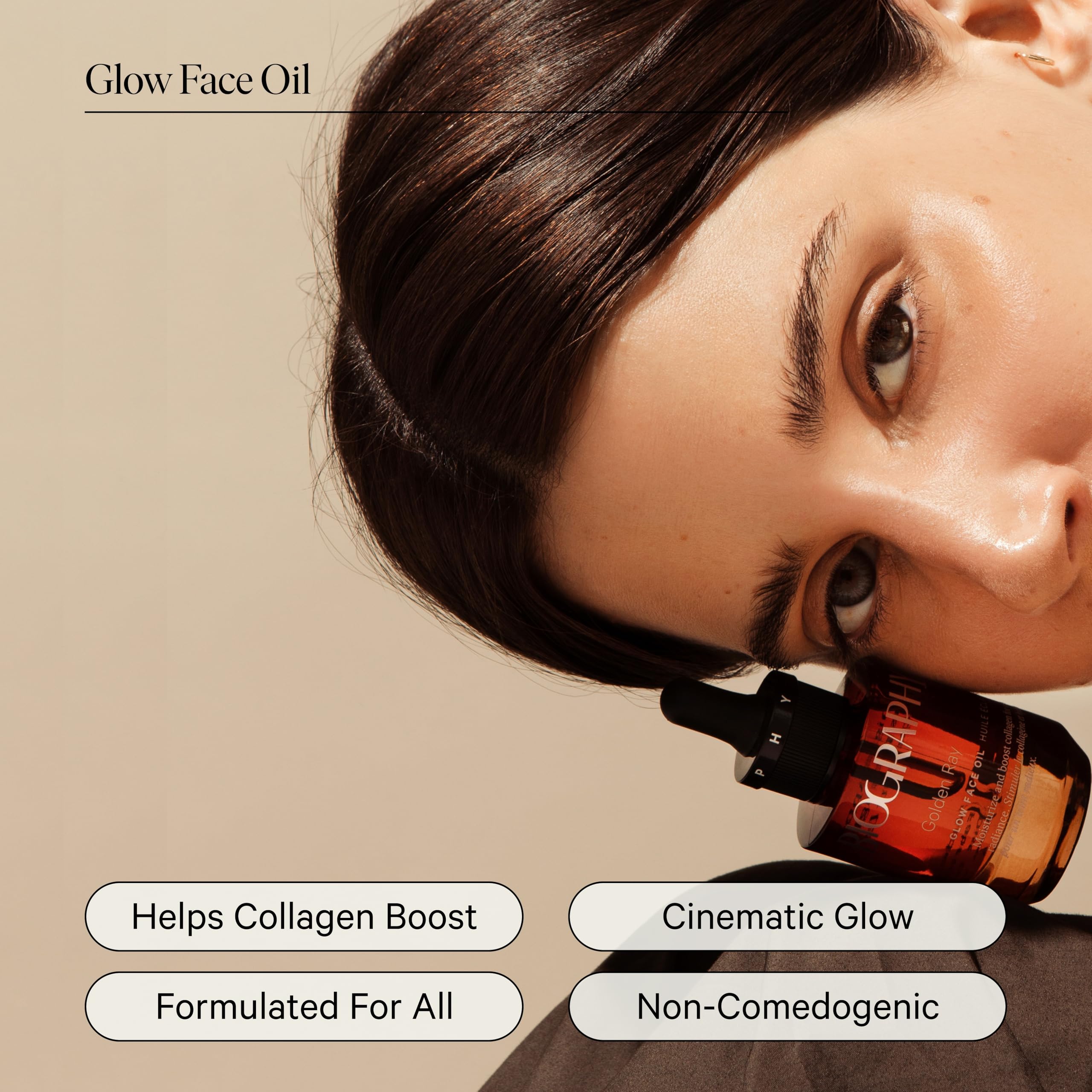 Biography Guasha glide with the oil for smooth contouring.